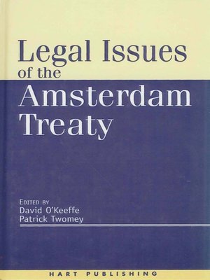 cover image of Legal Issues of the Amsterdam Treaty